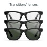 Ray-Ban Wayfarer Gen 2 Shiny Black, Clear/Graphite Green Transitions (L)