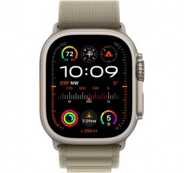 Apple Watch Ultra 2 GPS + Cellular, 49mm Titanium Case with Olive Alpine Loop Large