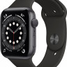 Apple Watch Series 6 (GPS Only, 44mm, Space Gray Aluminum, Black Sport Band) M00H3